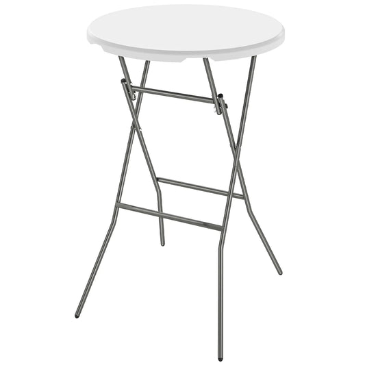 2.6ft Plastic Folding Picnic Table, Camping Table, White Picnic Tables & Camping Chairs White, Light Grey at Gallery Canada