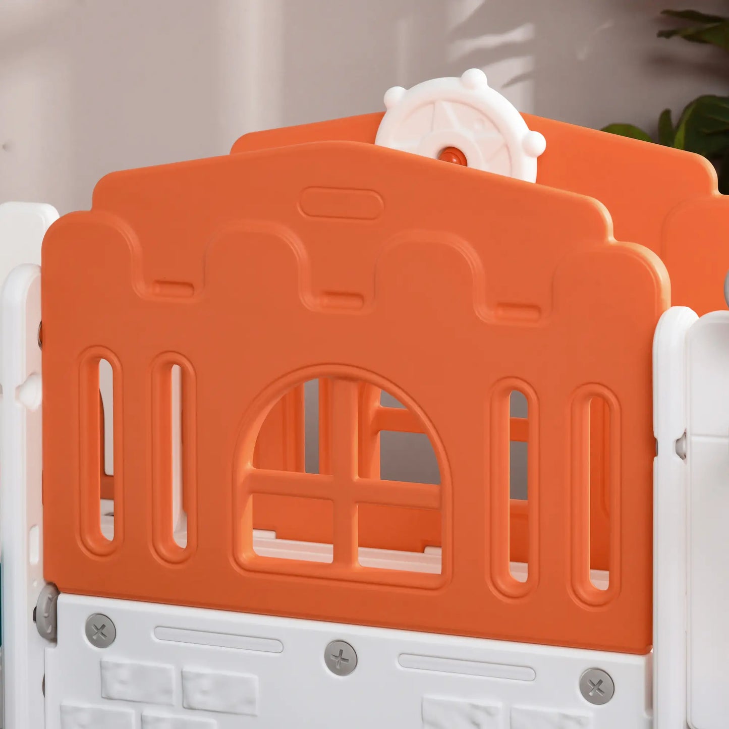 7 In 1 Toddler Slide, Basketball Hoop, Climber, Orange Gym Sets & Swings at Gallery Canada