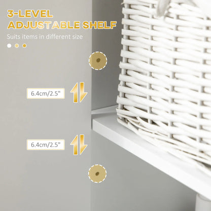 2-Piece Bathroom Cabinet Set, Adjustable Shelves, White Bathroom Cabinets at Gallery Canada