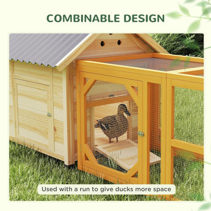 Wooden Duck Coop With Openable Roof, Double Doors, Natural Wood Chicken Coops at Gallery Canada