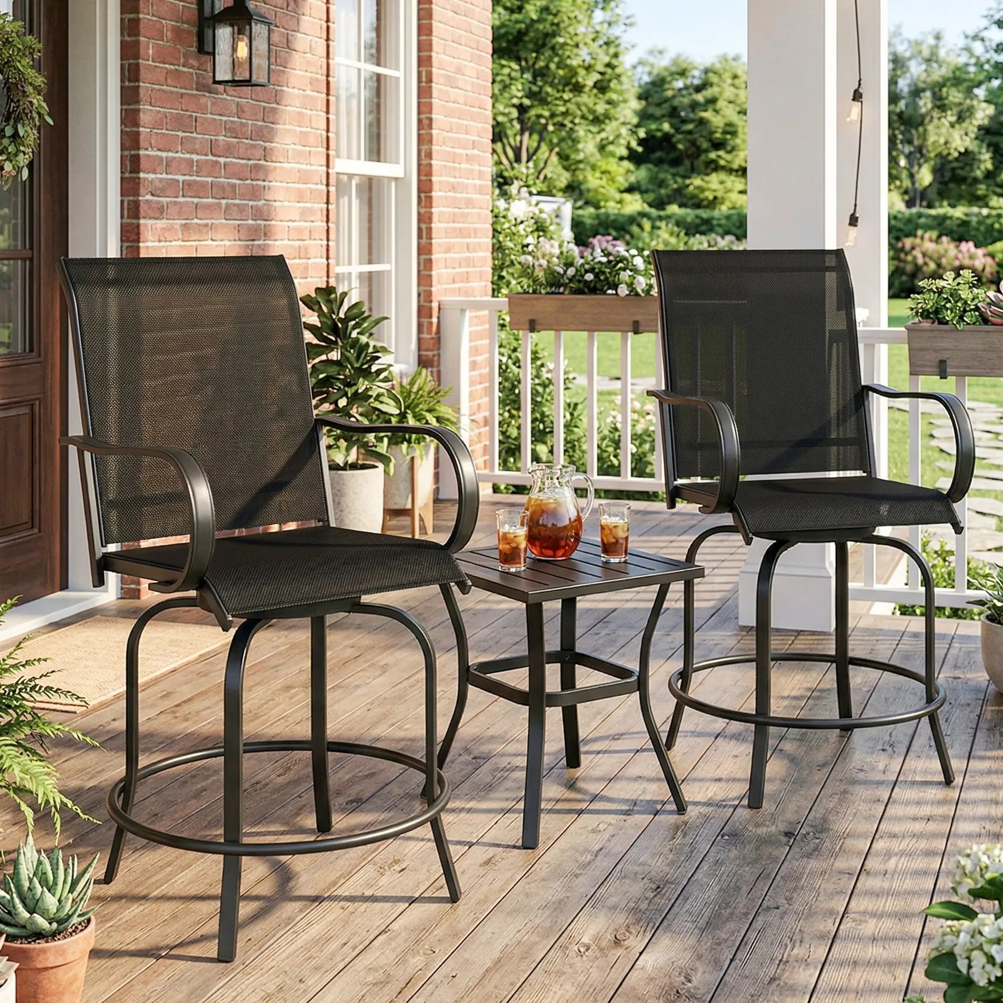 Outdoor Bar Stools Set Of 2, 27.6