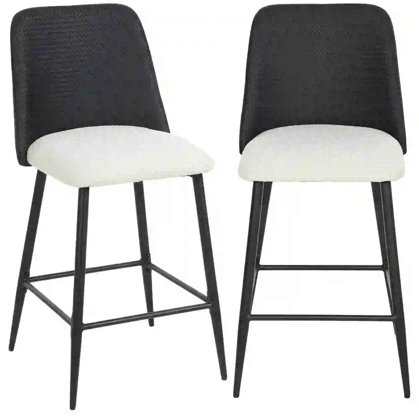 Counter Height Bar Stools Set of 2, 26", Black Bar Stools at Gallery Canada