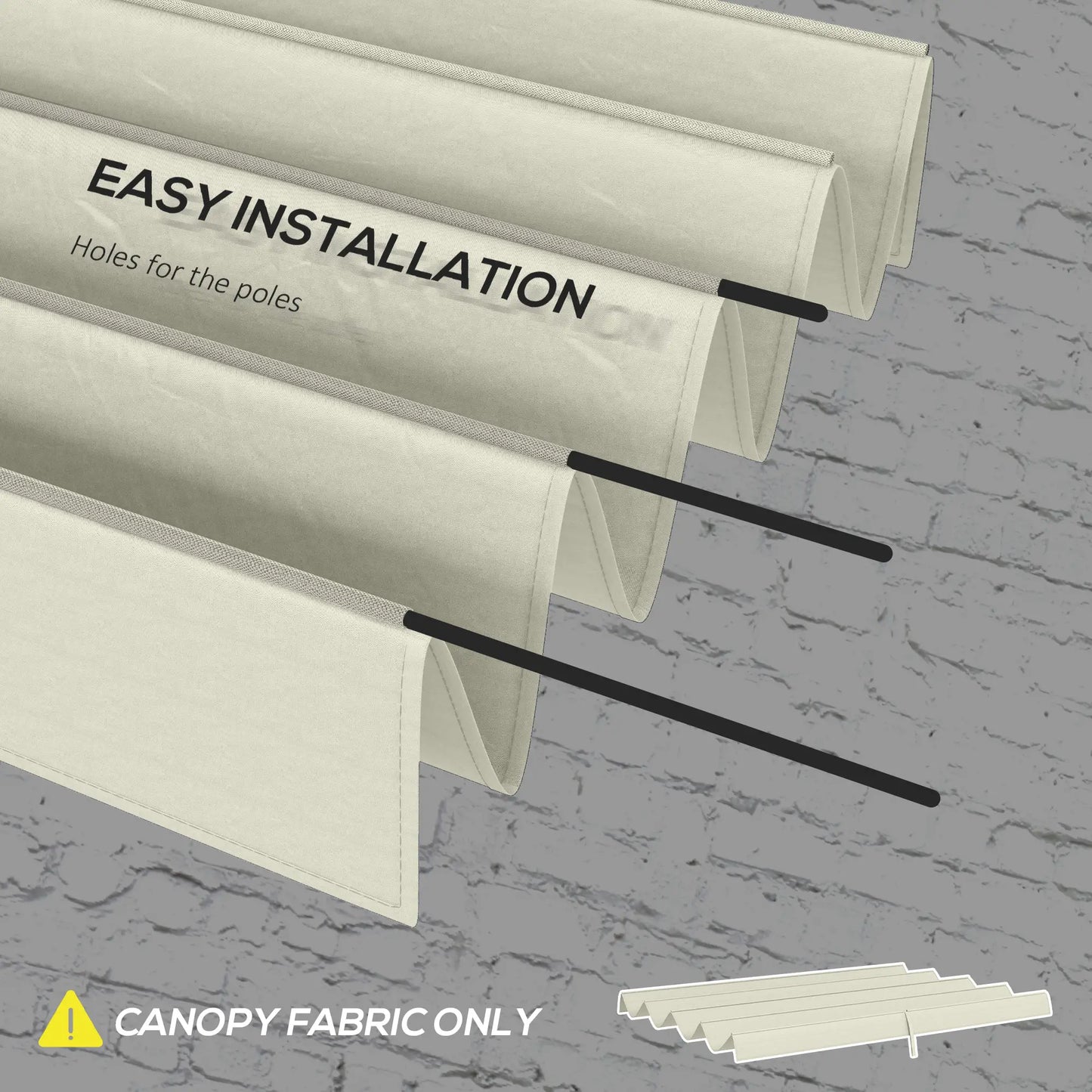 Retractable Pergola Canopy, 10' x 7' Sun Shade, UV30+, Cream White Gazebo Canopy Replacement at Gallery Canada