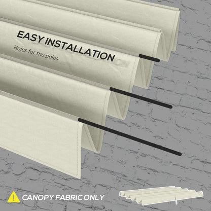 Retractable Pergola Canopy, 10' x 7' Sun Shade, UV30+, Cream White Gazebo Canopy Replacement at Gallery Canada