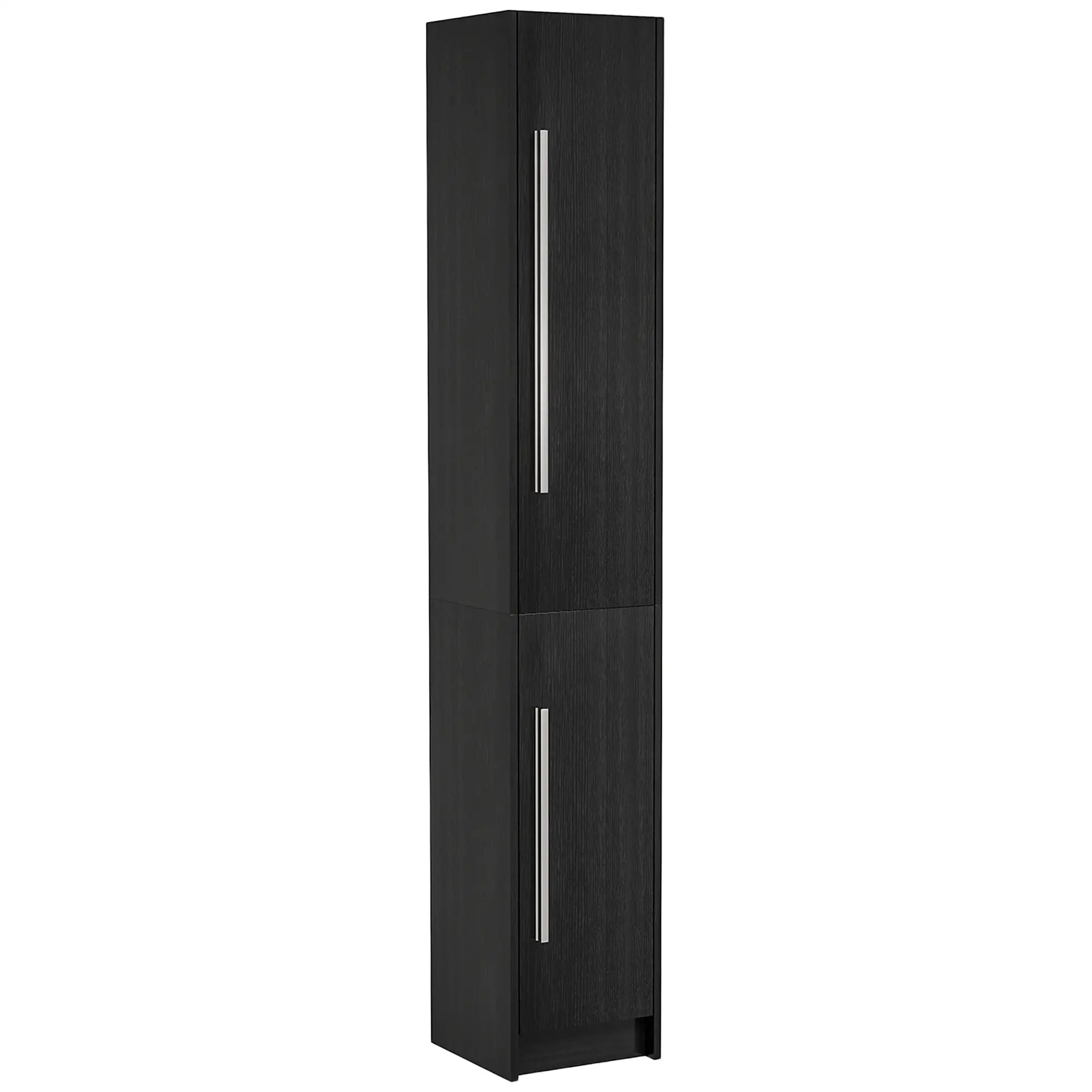 Tall Bathroom Storage Cabinet, Adjustable Shelves, Wood Grain, Black Bathroom Cabinets at Gallery Canada