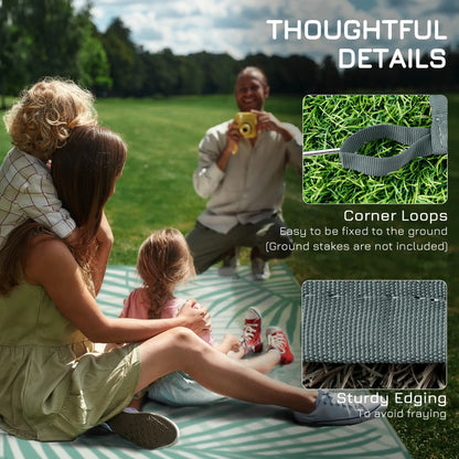 Reversible Outdoor Rug, 9' x 12', Waterproof, Portable RV Camping Carpet Garden Decor at Gallery Canada