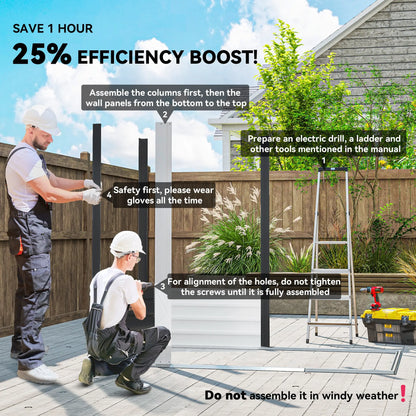 7.7' x 6.5' Metal Garden Shed, Tool Storage, Dark Grey Sheds at Gallery Canada