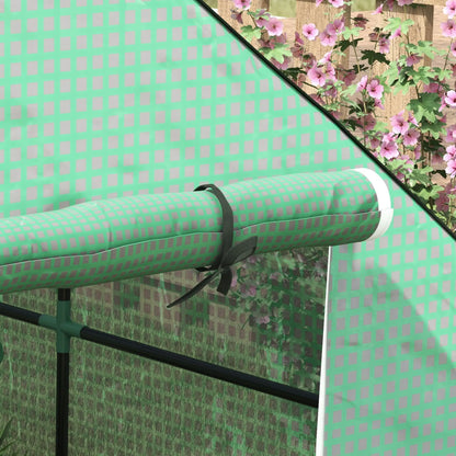 4.6' x 4.7' x 6.2' Walk-in Greenhouse, 3 Tier 8 Shelves, Reinforced PE Cover, Green Walk In Greenhouses at Gallery Canada