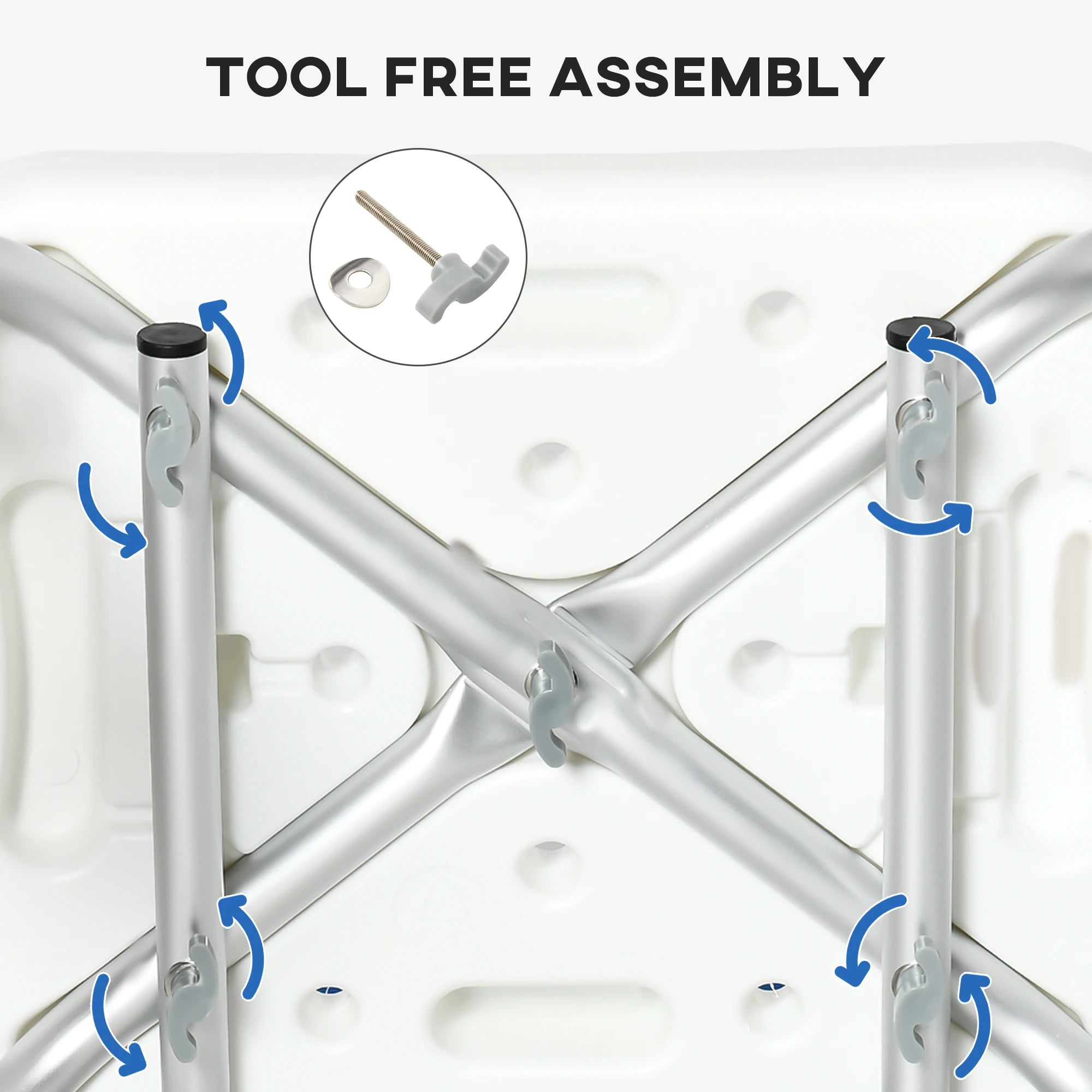 Adjustable Shower Chair with Arms, Back, Anti-Slip Seat, 299lbs Bath Chairs at Gallery Canada