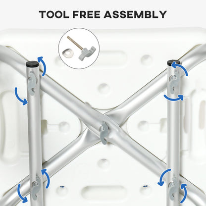 Adjustable Shower Chair with Arms, Back, Anti-Slip Seat, 299lbs Bath Chairs at Gallery Canada