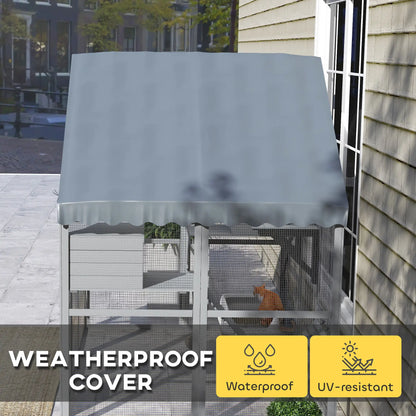 Large Catio, Waterproof Cover, 2 Resting Boxes, 4 Platforms, Bridge, Grey Outdoor Cat Enclosures at Gallery Canada