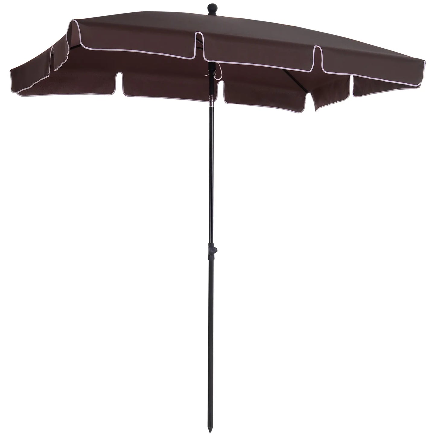 6.5x4ft Rectangle Patio Umbrella, Aluminum Tilt Adjustable, Garden Parasol Sun Umbrellas at Gallery Canada