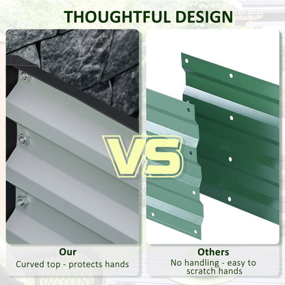 4' x 4' x 1' Galvanized Steel Raised Garden Bed, Grey Galvanized Planter Boxes at Gallery Canada