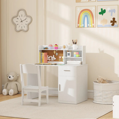 Kids Desk and Chair Set with Storage Hutch, Drawer, Cabinet Kids Desk Sets at Gallery Canada