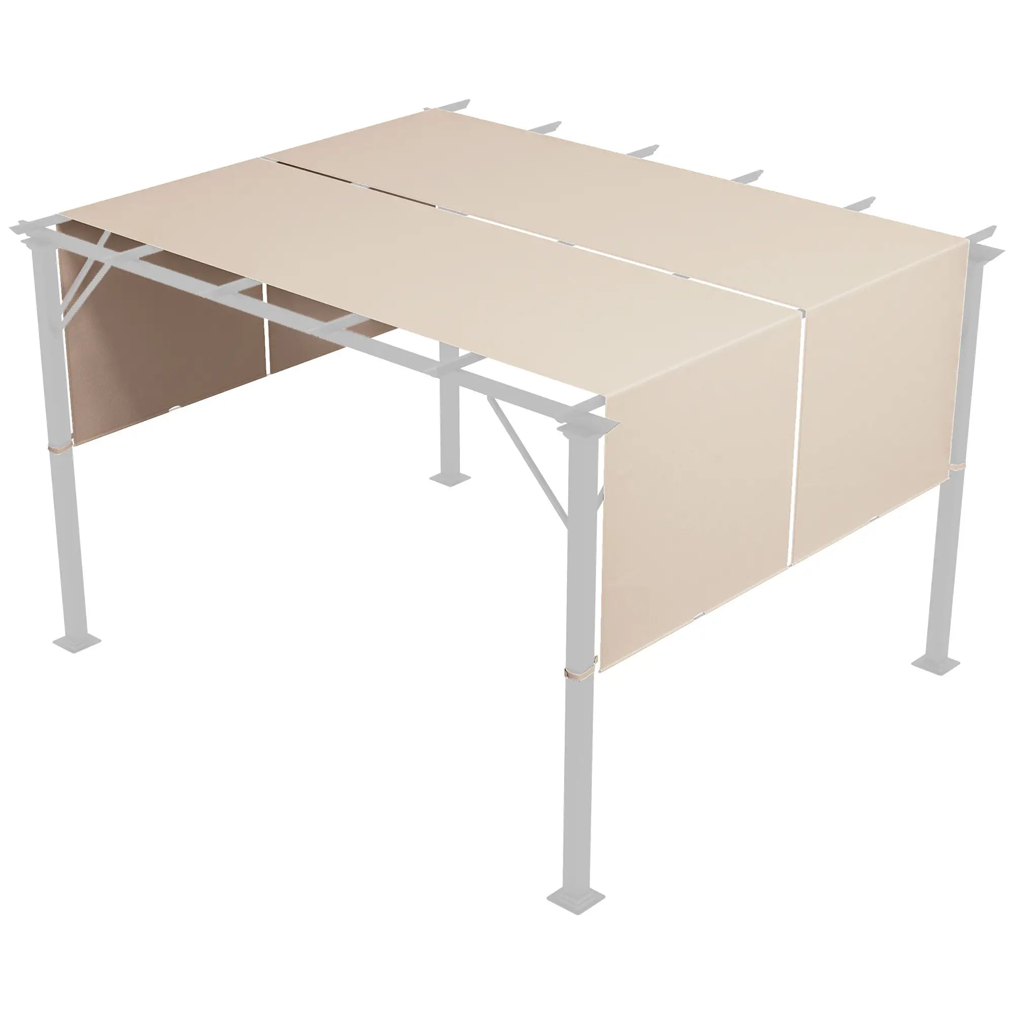 UV Protection Pergola Canopy, 10' x 10', Khaki Gazebo Canopy Replacement at Gallery Canada