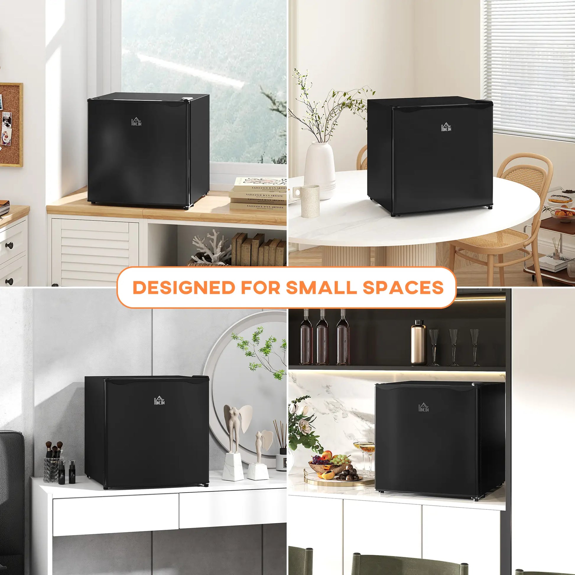 1.1 Cu. Ft. Mini Freezer, Compact Upright, Reversible Door, Black Small Kitchen Appliances at Gallery Canada