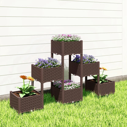 Plastic Raised Garden Bed With Legs, Self Watering Elevated Planter Box Elevated Garden Beds at Gallery Canada