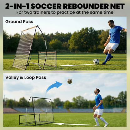 2-In-1 Portable Soccer Rebounder Net, Foldable, With Carry Bag Soccer at Gallery Canada