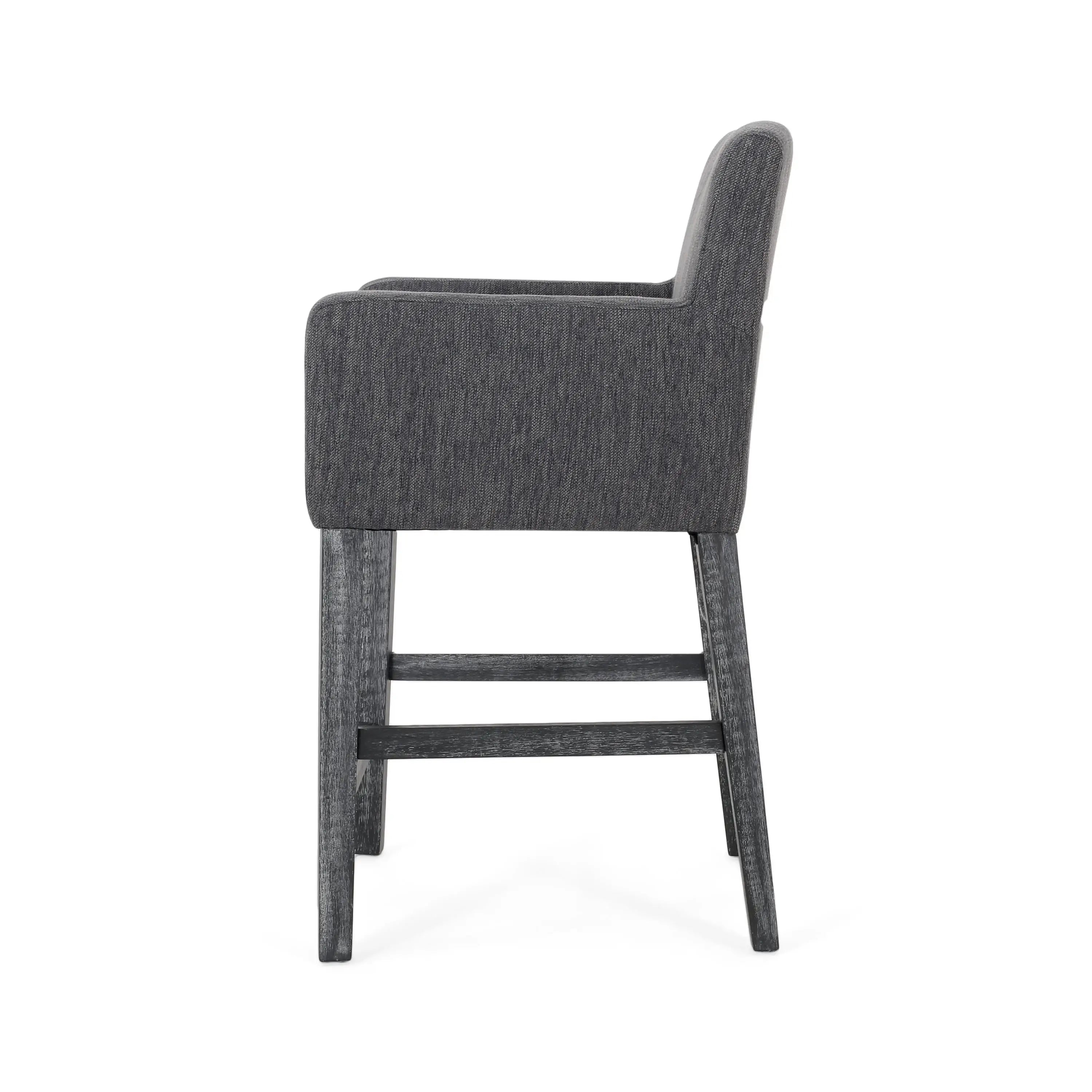 Upholstered Counter Stool, Rubberwood Frame, 24