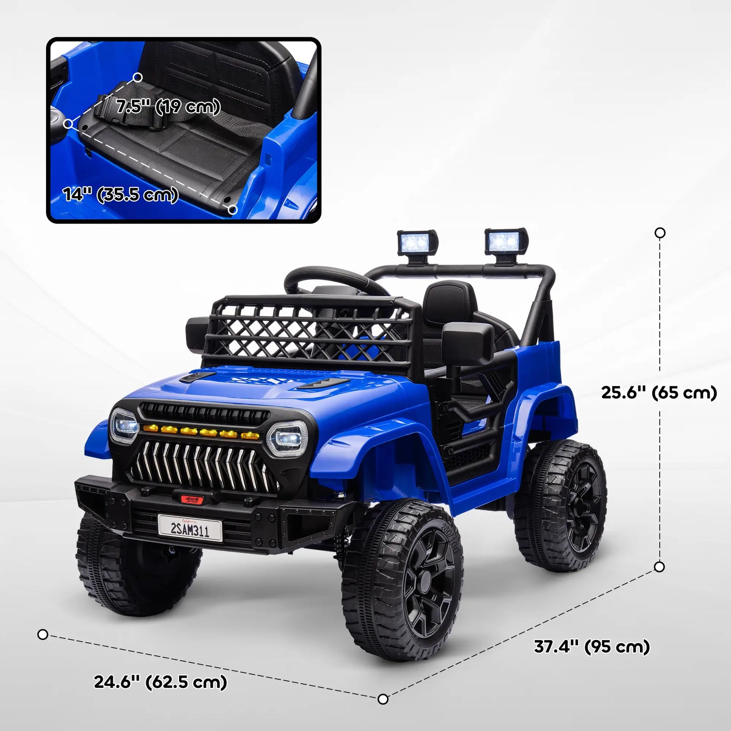 12V Ride On Truck, Electric Car For Kids, Remote Control, Dark Blue Electric Toy Cars at Gallery Canada