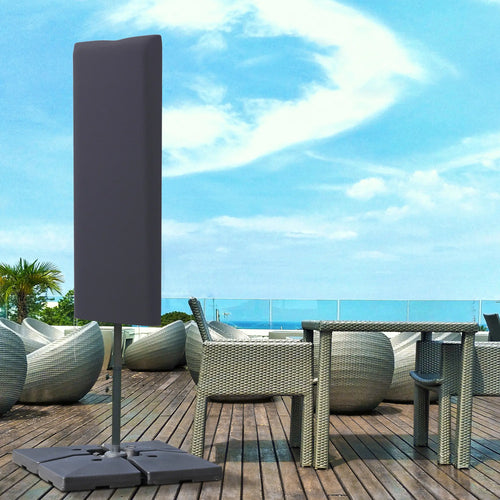 Garden Parasol Cover, Outdoor Cantilever Umbrella Cover, Dark Grey