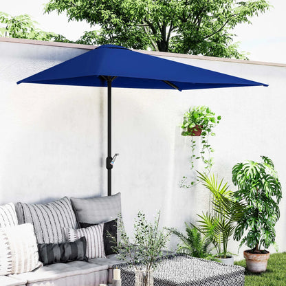 8ft Half Round Umbrella, Outdoor Balcony Parasol, Garden Sun Shade Half Round Umbrellas at Gallery Canada