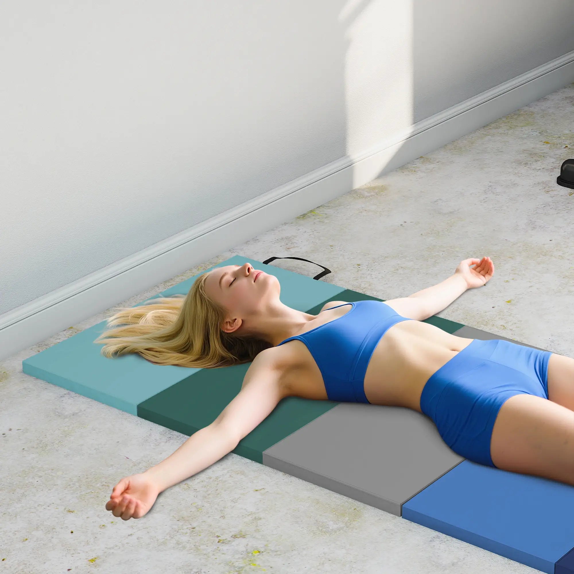 6ft Folding Gymnastics Mat, Thick Exercise Mat, Mixed Colour Gymnastics Mats at Gallery Canada