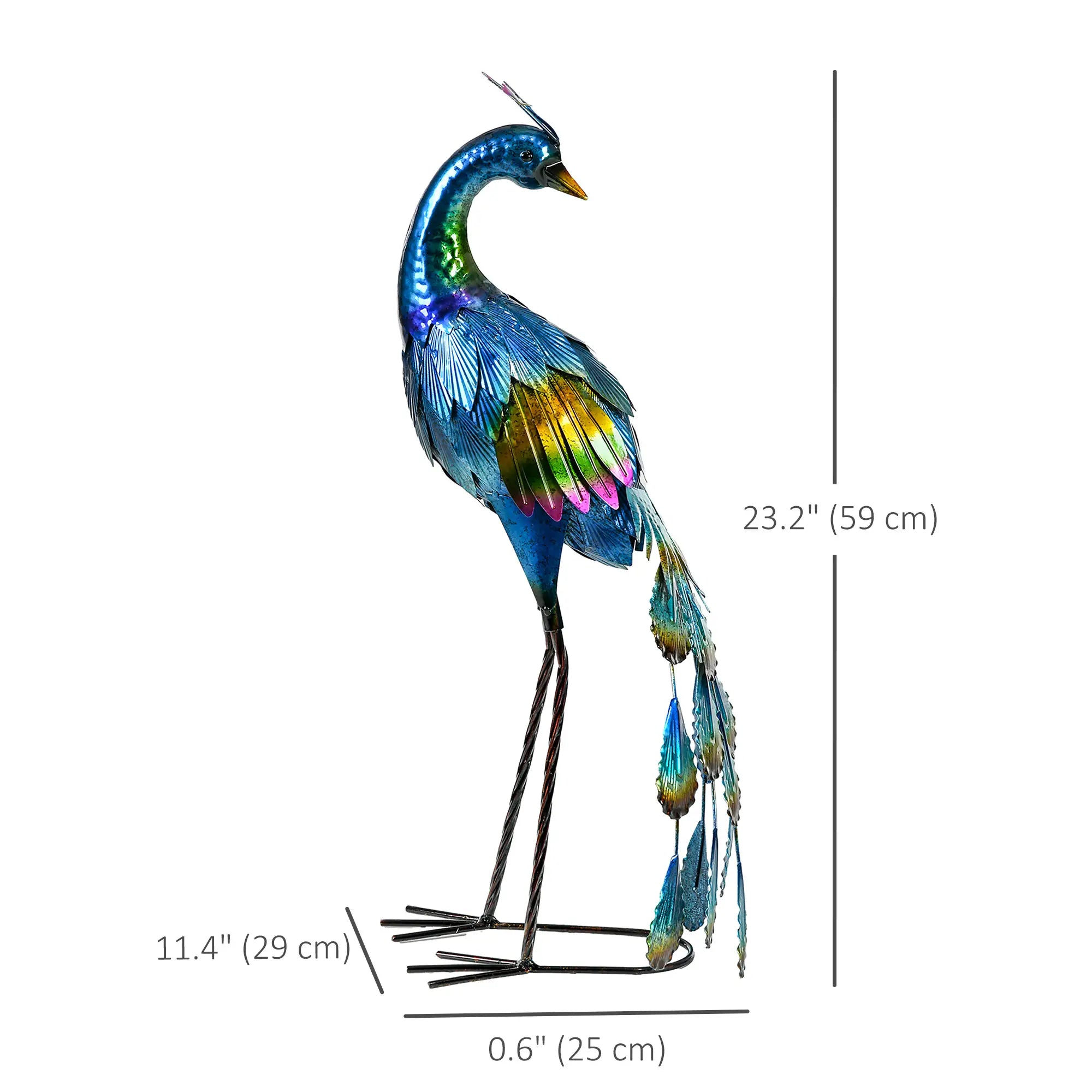 Peacock Garden Statue, 9.8