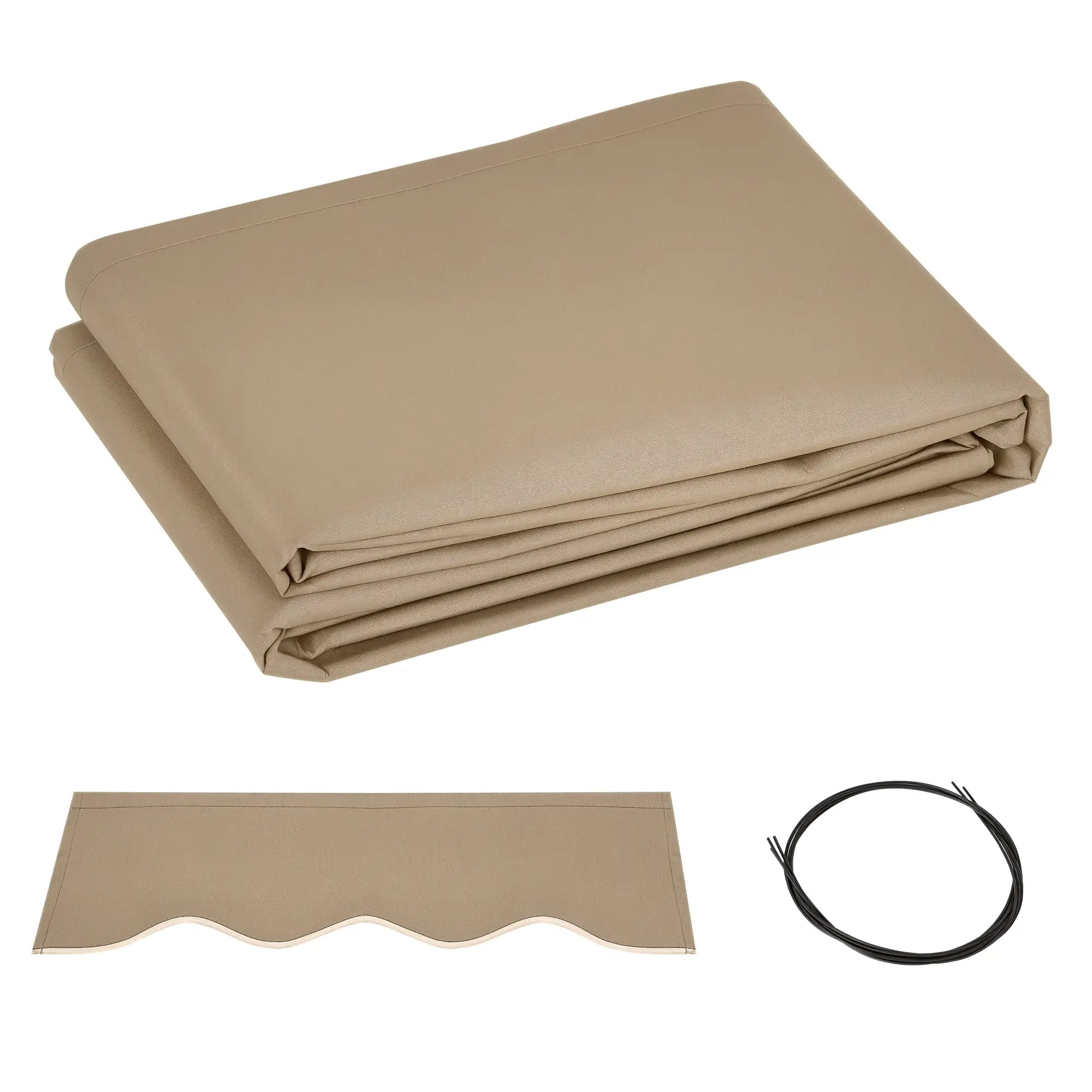 13' x 8' Retractable Awning Fabric, Sunshade Canopy Cover, UV Protection, Beige Awning Fabric Replacement at Gallery Canada