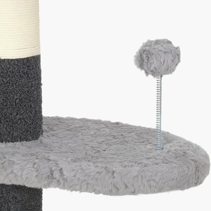 88.5"-100.5" Floor to Ceiling Cat Tree, Scratching Posts, Cloud Platforms, Dangling Balls, Grey Floor to Ceiling Cat Trees at Gallery Canada