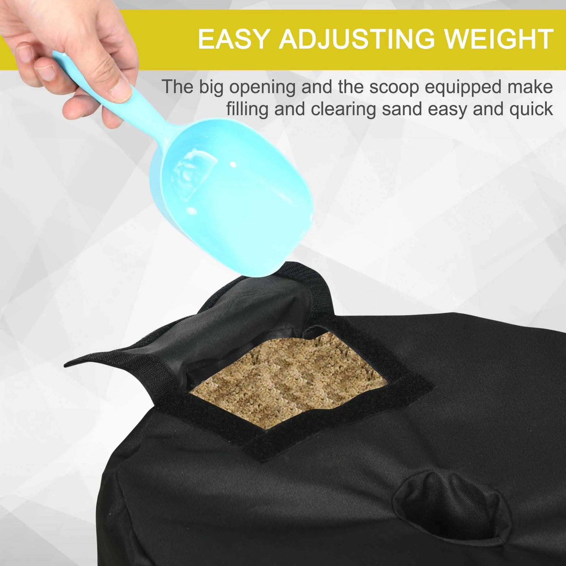 19" Round Patio Umbrella Base, Sand Bag, Weather Resistant, 88lbs, Black Umbrella Bases at Gallery Canada