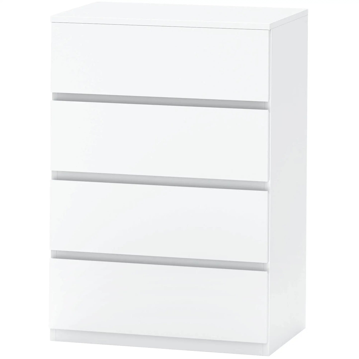 4 Drawer Chest, Freestanding Storage Unit, White Storage Cabinets White at Gallery Canada