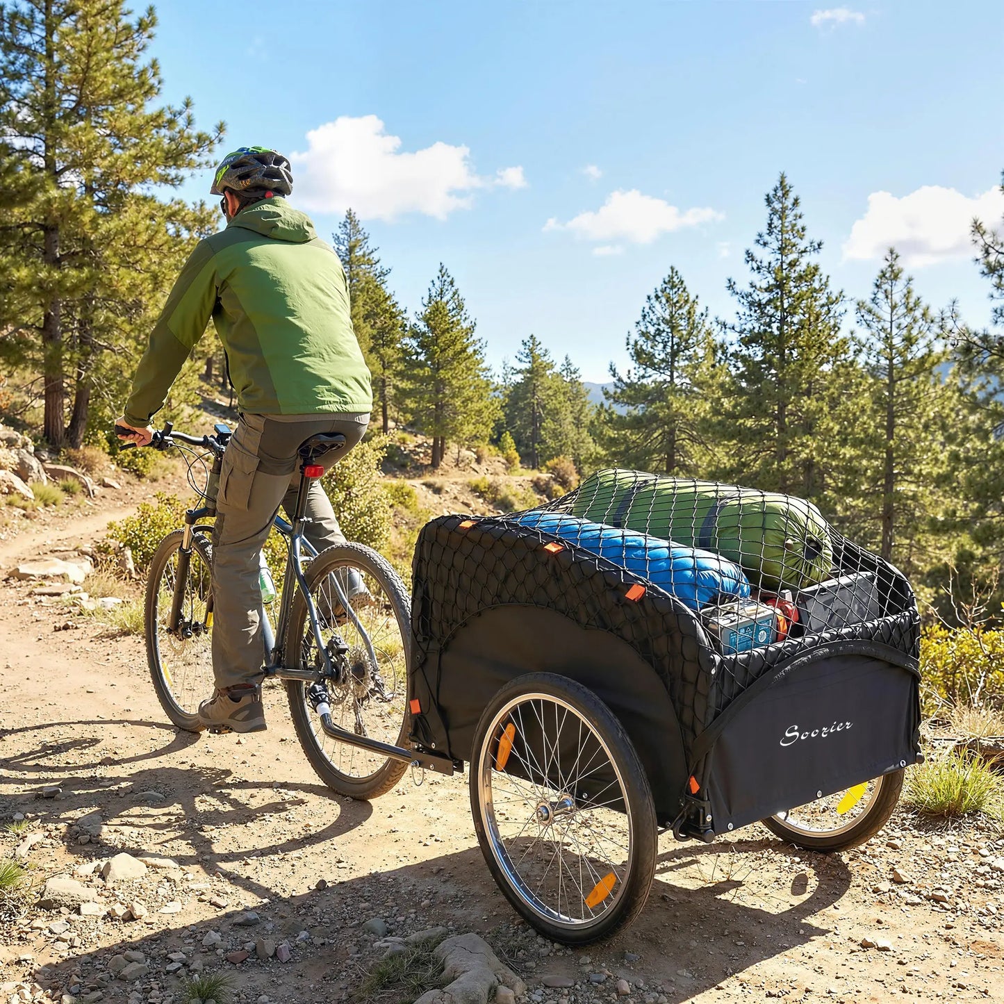 Bike Cargo Trailer, 45 Gal, 20" Wheels, Cargo Net, Reflectors Bike Cargo Trailers at Gallery Canada