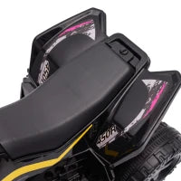 Quad pour enfants 6V, 4 roues, commande par bouton, 45 minutes, noir