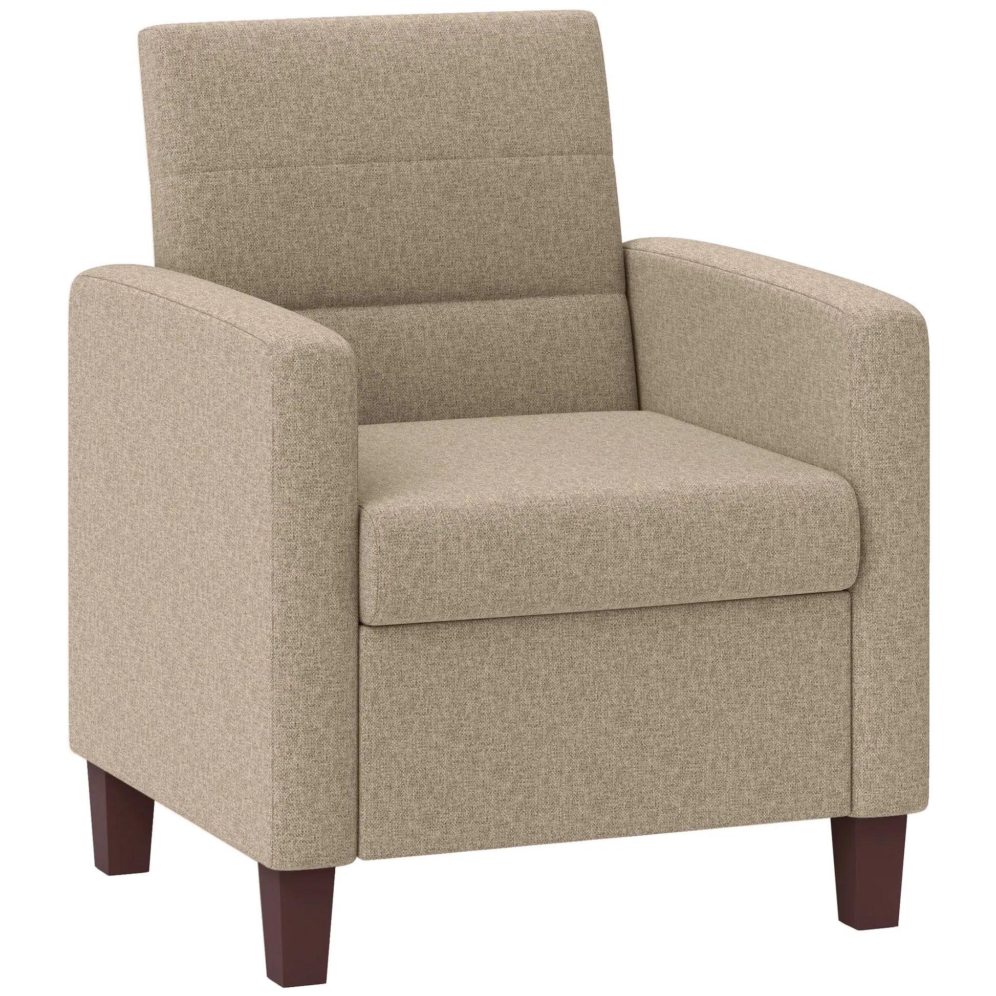 Modern Fabric Accent Chair, with Seat Cushion, Light Brown Accent Chairs at Gallery Canada