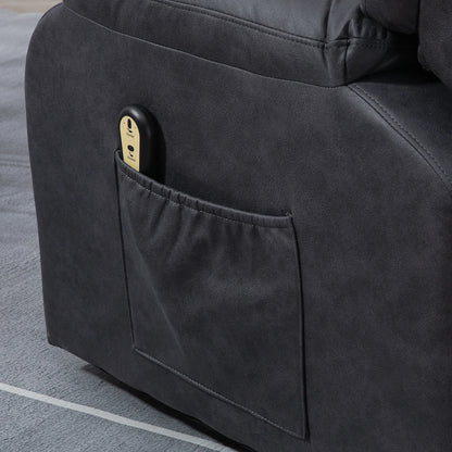 Electric Recliner Chair, Microfibre Upholstery, Remote, Charcoal Grey Electric Power Lift Chairs at Gallery Canada