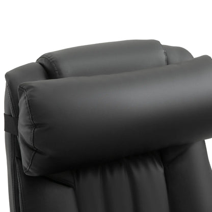 6-Point Vibration Massage Chair, Height Adjustable, Reclining, Black Massage Chairs at Gallery Canada