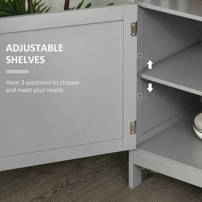 Kitchen Sideboard, Wooden Storage Cabinet, 2-Level, Grey Bar Cabinets at Gallery Canada