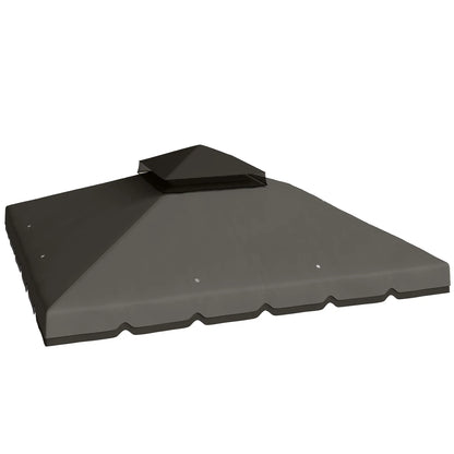 10' x 10' Gazebo Canopy Replacement, Light Grey/Dark Grey Gazebo Canopy Replacement Light Grey, Dark Grey at Gallery Canada