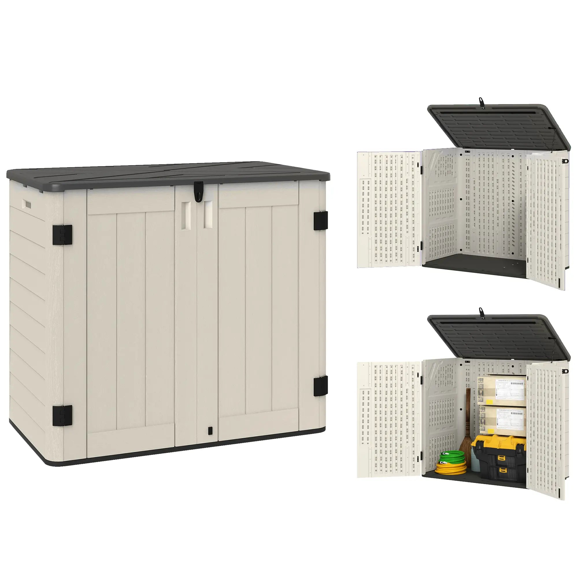 185 Gallon Outdoor Storage Cabinet, Openable Top, Lockable Doors Sheds at Gallery Canada