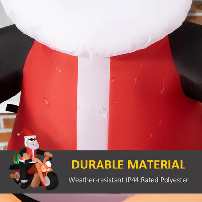 5.5' H Christmas Inflatable, LED Santa Claus Riding Motorcycle Christmas Inflatables at Gallery Canada