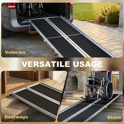 10ft Foldable Wheelchair Ramp, Non-Skid, Portable Aluminium Knee Walker & Wheelchair Ramps at Gallery Canada