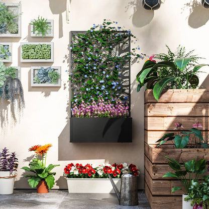 Metal Raised Garden Bed, Privacy Panel, Freestanding or Wall Mounted Planter Box Raised Garden Beds at Gallery Canada