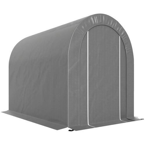 5X8 FT Outdoor Storage Shed, Light Grey