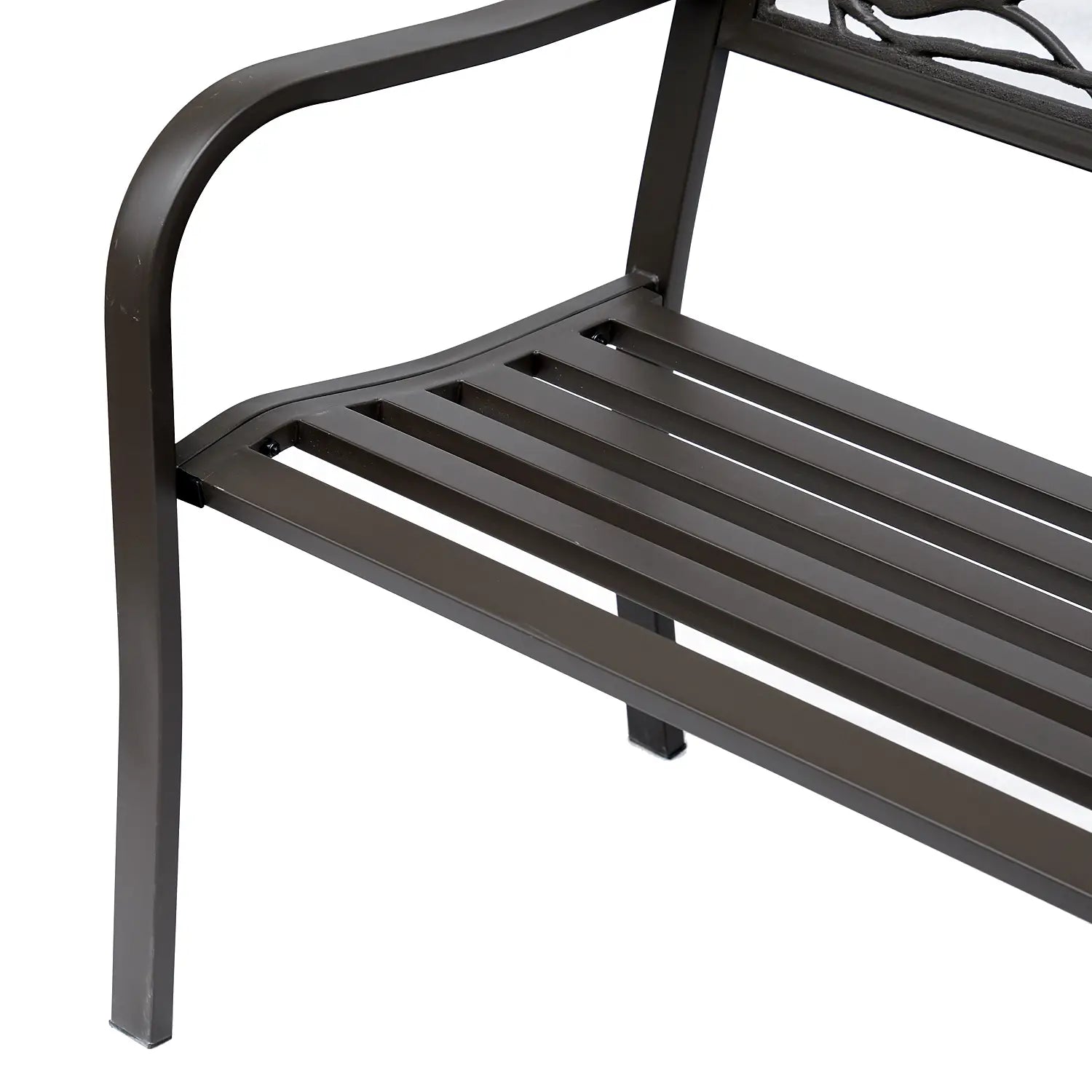 50 Garden Bench, Outdoor Loveseat, Vintage Bird Pattern, Cast Metal, Brown Outdoor Benches at Gallery Canada
