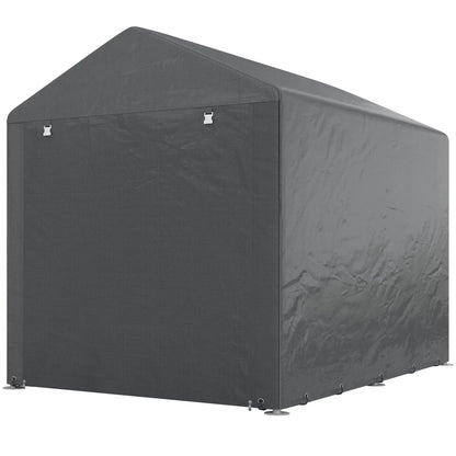 Portable Bicycle Shed, Galvanised Steel Frame, Large Door, Waterproof, Dark Grey Sheds Dark Grey at Gallery Canada