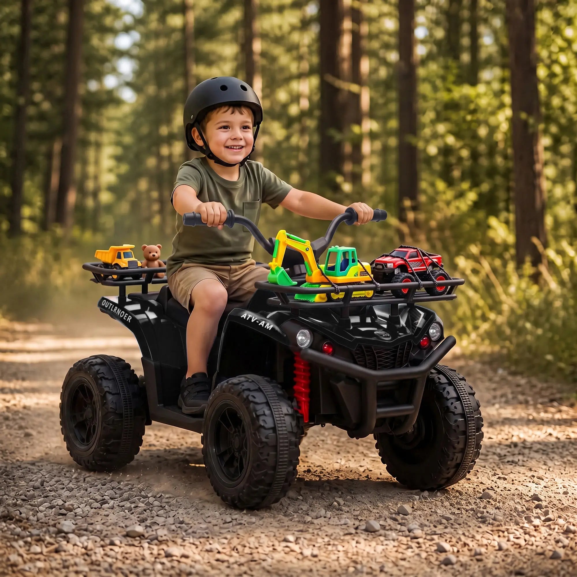 12V Kids ATV Electric Ride On Quad, Black Electric Toy Cars at Gallery Canada