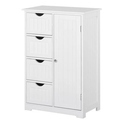 Bathroom Storage Cabinet, Adjustable Shelf, 4 Drawers, White Bathroom Cabinets at Gallery Canada