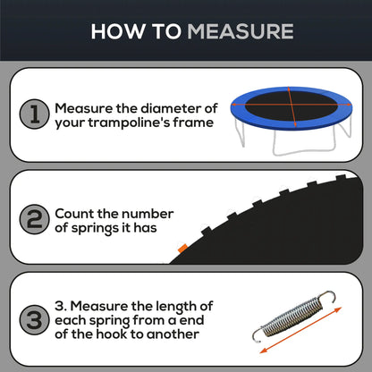 Trampoline Mat Replacement, 12ft, with Spring Pull Tool, 72 V-Hooks, Black Trampolines at Gallery Canada