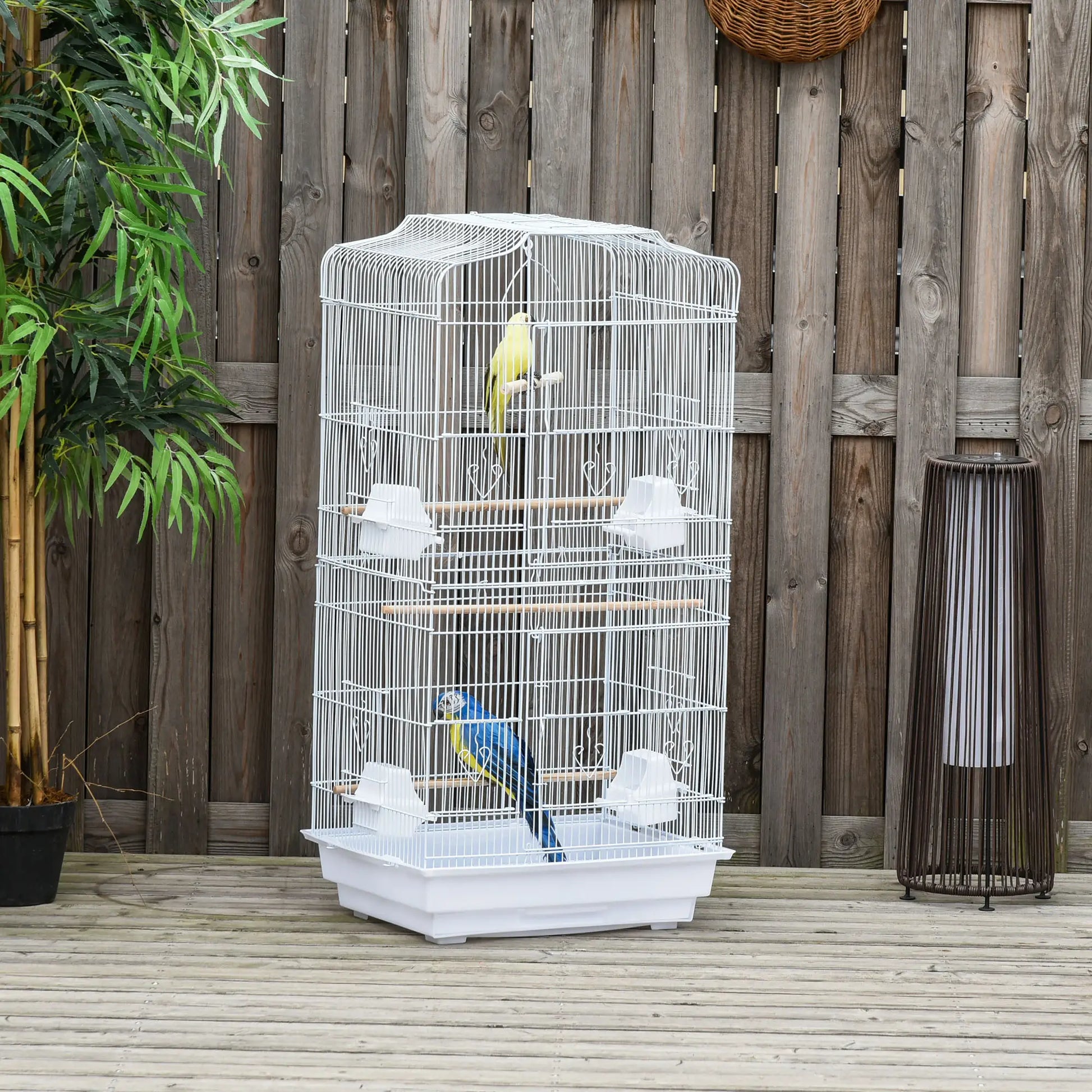 36" Bird Cage, Macaw Play House, Parrot Flight Cage, White Bird Cages at Gallery Canada